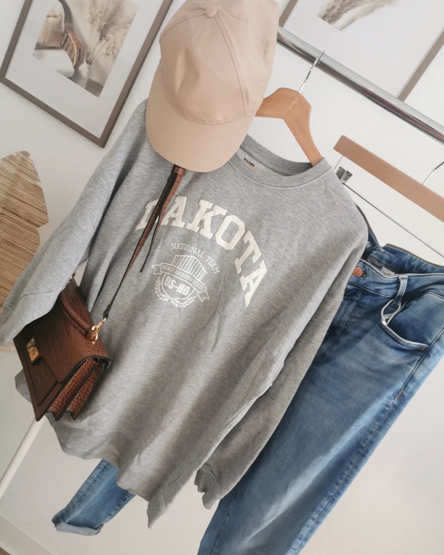 Sweat oversize gris