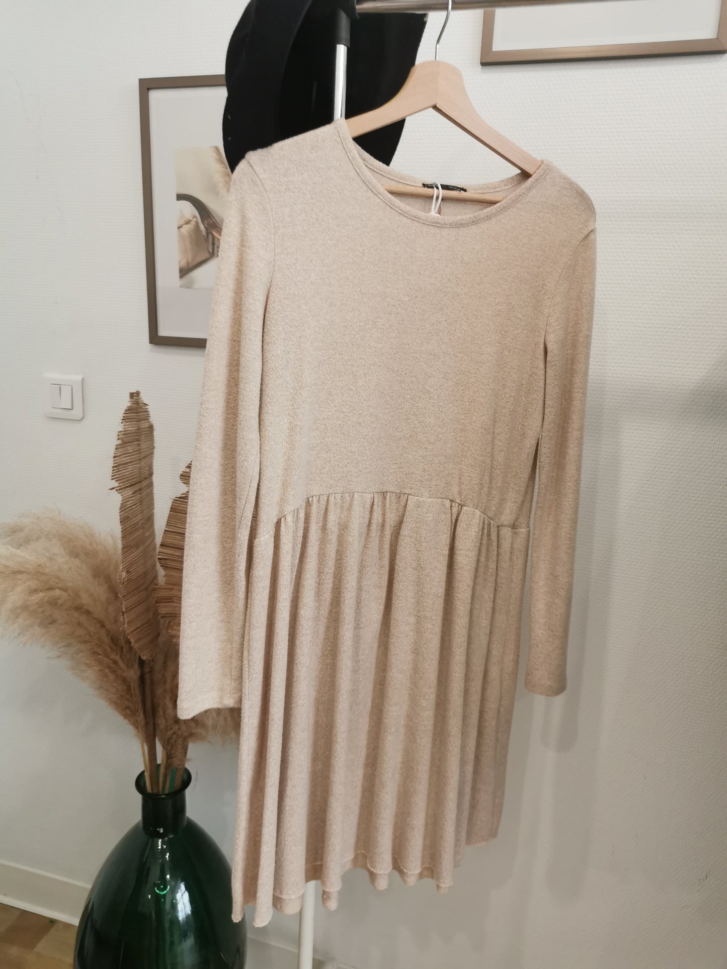 Robe pull beige Zara