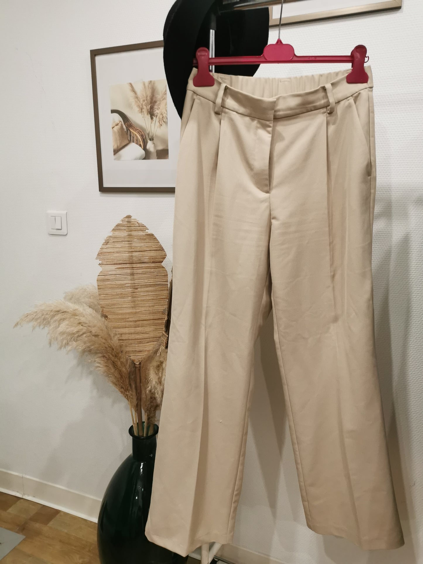 Pantalon droit beige H&M