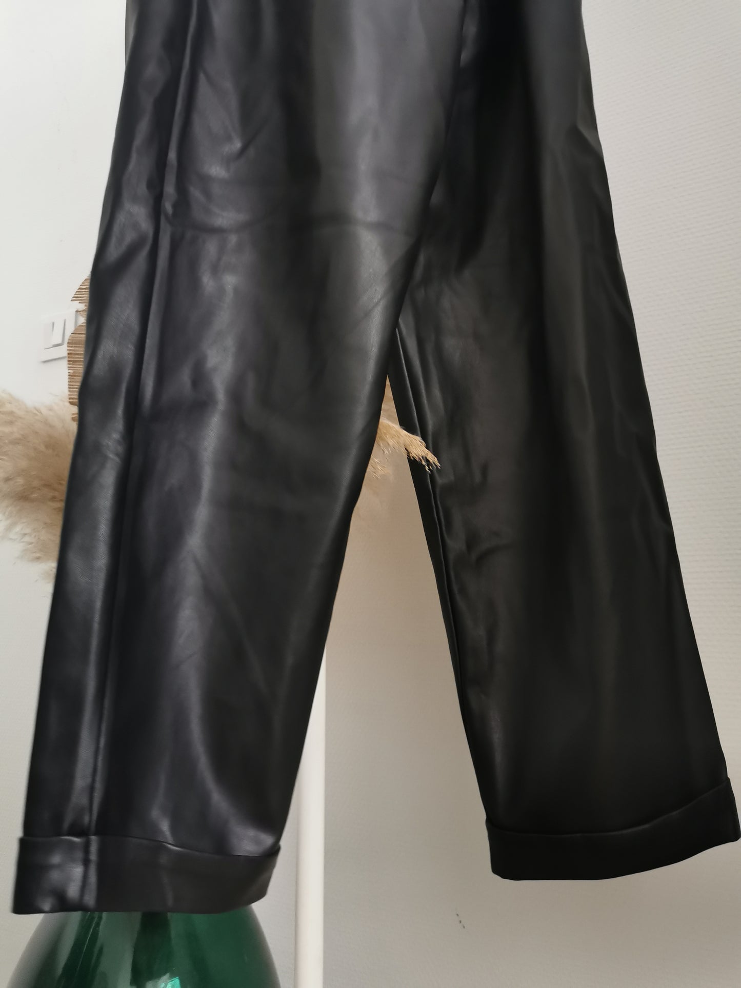 Pantalon noir simili cuir Promod