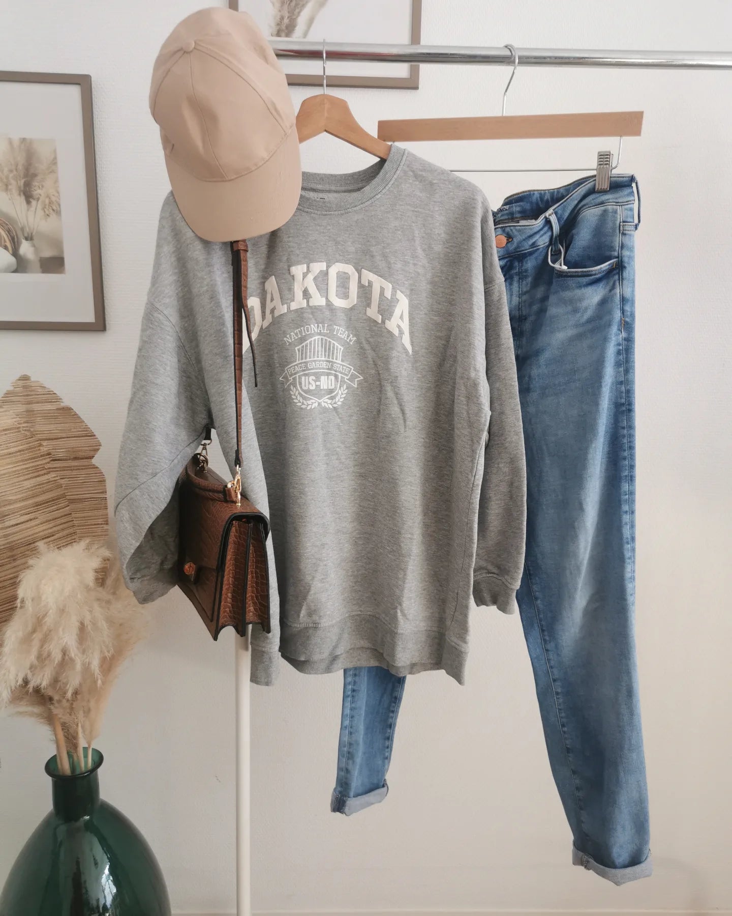 Sweat oversize gris