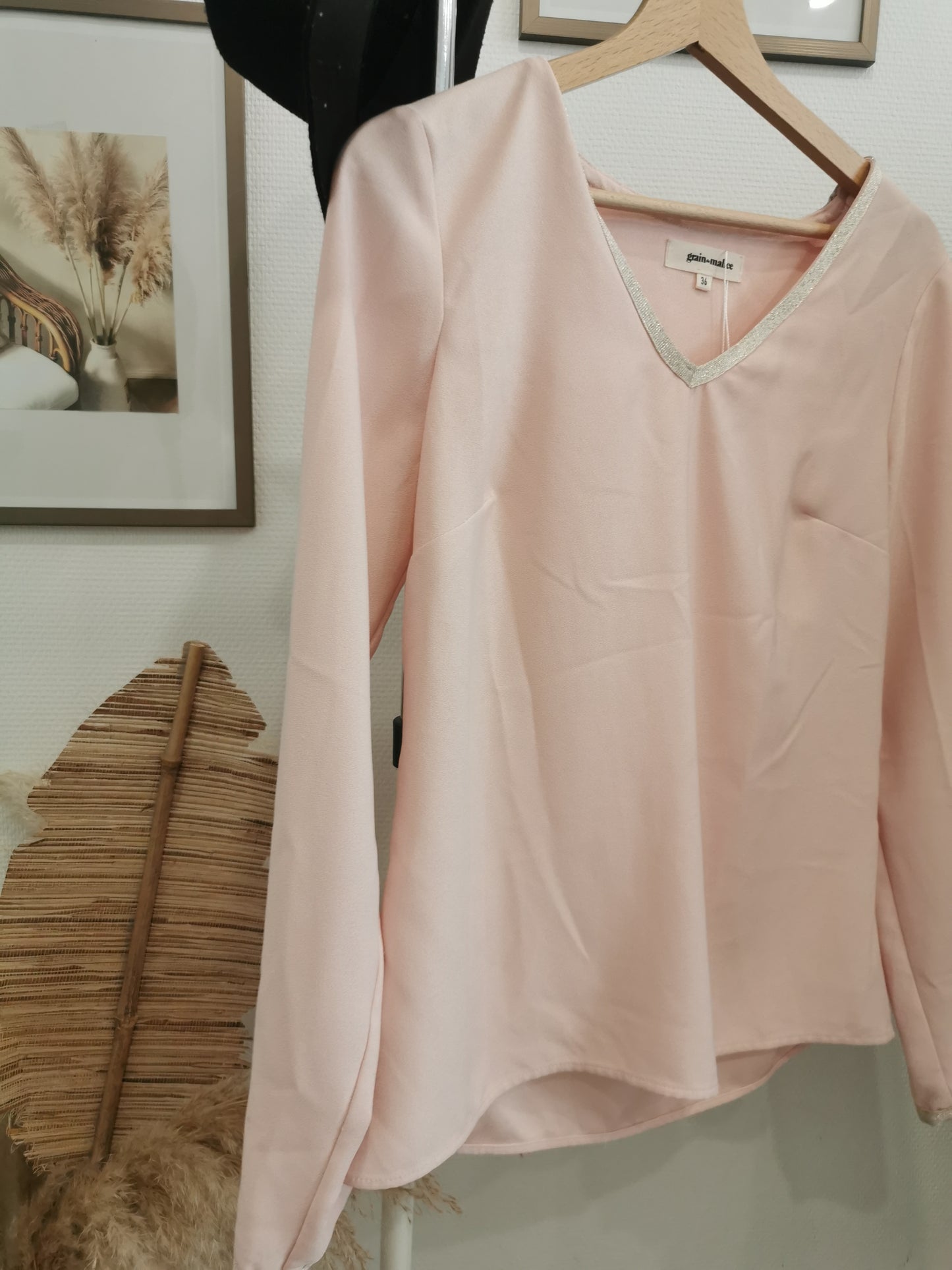 Blouse rose Grain de malice